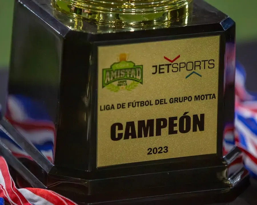 Detalle del trofeo de campeón